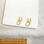 Sterling Silver Link Hoop Earrings: Minimalist Gold Dangle