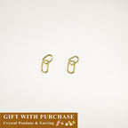 Sterling Silver Link Hoop Earrings: Minimalist Gold Dangle