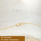 Linked Sterling Silver Pendant Necklace: Interlocking Circle Necklace