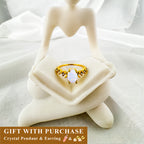 White Opal Ring: Emerald Cut, 18k Gold Plated Sterling Silver