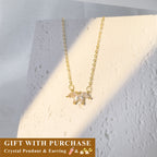 Marquise CZ Diamond Flower Necklace: Sterling Silver Petal Pendant