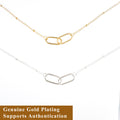 Linked Sterling Silver Pendant Necklace: Interlocking Circle Necklace