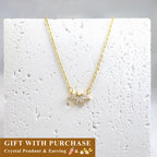 Marquise CZ Diamond Flower Necklace: Sterling Silver Petal Pendant