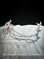 925 Silver Butterfly Birdcage Brooch: Gothic Y2K Art Nouveau Pin