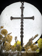 Gothic Cross Necklace: Skull Sword Pendant, Seven Deadly Sins Amulet