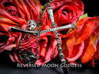 Gothic Cross Necklace: Skull Sword Pendant, Seven Deadly Sins Amulet