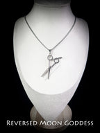 Gothic Scissors Pendant Necklace, Enchanted Titanium Steel Jewelry, Unisex Durable Pendant, Mysterious Statement Gift for All Occasions