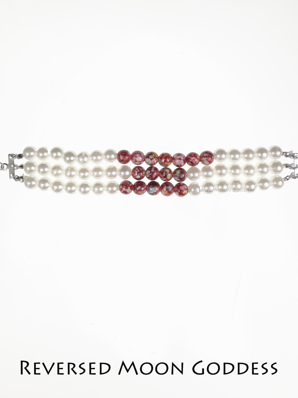 Gothic Blood Pearl Bracelet, Halloween Vampire Accessory, Red Tassel Chains, Dangling Pearls, Gothic Multi-Layer Bracelet