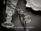 Gothic Cross Pendant Necklace: Spinel, Y2K Alternative Charm