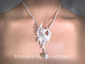 Sea Siren Pendant Necklace: Gothic Pearl Clavicle Chain