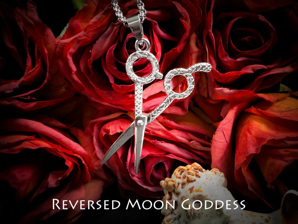 Gothic Scissors Pendant Necklace, Enchanted Titanium Steel Jewelry, Unisex Durable Pendant, Mysterious Statement Gift for All Occasions