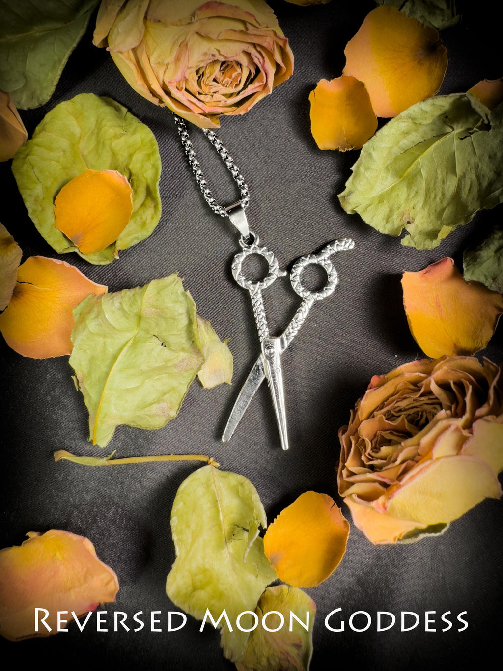 Gothic Scissors Pendant Necklace, Enchanted Titanium Steel Jewelry, Unisex Durable Pendant, Mysterious Statement Gift for All Occasions