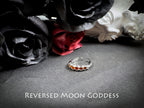 Crimson Crystal Ring Set: Gothic Titanium Steel Adjustable Rings