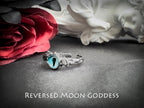 Blue Crystal Magic Eye Ring Set: Titanium Steel Stackable Rings