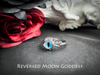 Blue Crystal Magic Eye Ring Set: Titanium Steel Stackable Rings