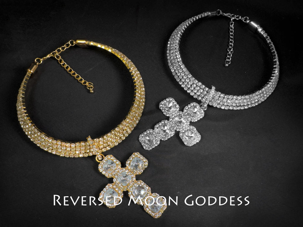 Gold Plated Diamond Cross Necklace, Sparkling 5A Zirconia , Bold Hip-Hop Jewelry ,  Oversized Cross Pendant, Party, Club and Gift Ready