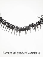 Punk Spike Chain Necklace: Y2K Gothic Rivet Accessory