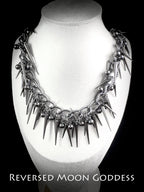 Punk Spike Chain Necklace: Y2K Gothic Rivet Accessory
