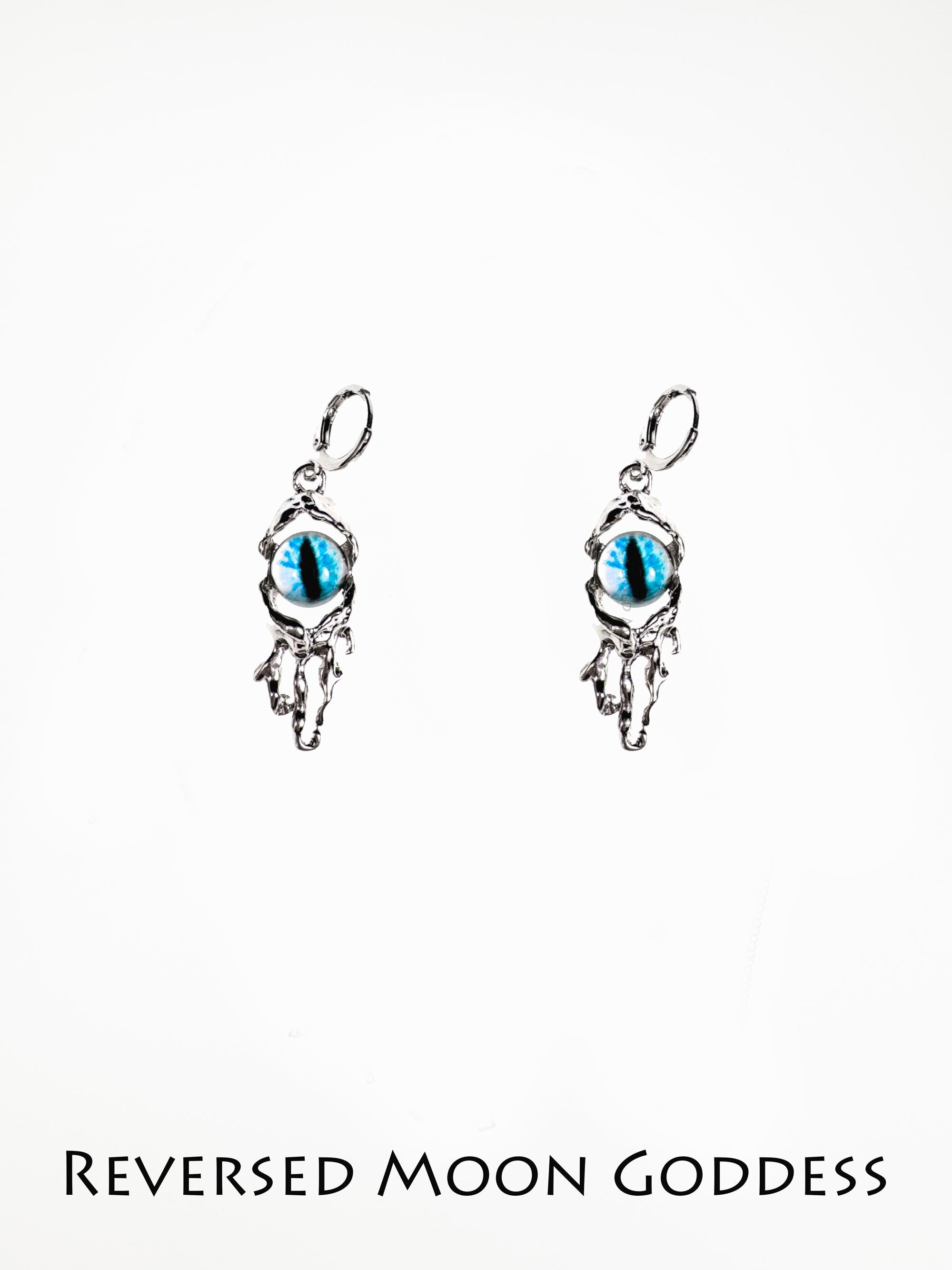 Gothic Devil Eye Earrings, Halloween Evil Eye Jewelry, Lightweight Resin Earrings, Gothic Lolita Cosplay Accessories for Women, gift for her