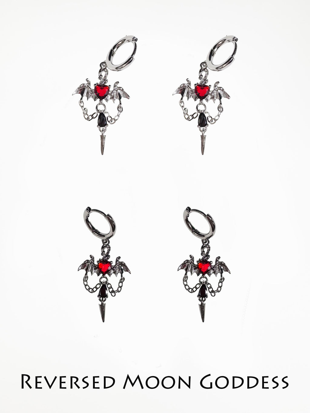 Gothic Devil Wing Earrings, Halloween Evil Eye Jewelry, Dark Lolita Thorn Jewelry, Celestial Chain, Gothic Lolita Earrings, gift for her