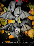 Gothic Skull & Bat Wing Hair Clips: Halloween Cosplay Barrettes - Set of 3