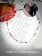 Gothic Blood Drop Necklace • Red Crystal Choker with Layered PU Leather • Gothic Lolita Jewelry for Women, Men & Cosplay