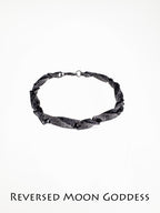 Unisex Black Tungsten Steel Bracelet • Polished Titanium Chain Jewelry for Gothic Lolita, Minimalist Style, Dark Elegance & Daily Wear Gift