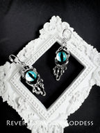 Gothic Devil Eye Earrings, Halloween Evil Eye Jewelry, Lightweight Resin Earrings, Gothic Lolita Cosplay Accessories for Women, gift for her