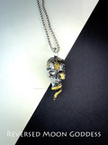 Gothic Skull Snake Pendant Necklace: 925 Silver Unisex Jewelry