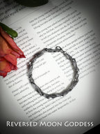 Unisex Black Tungsten Steel Bracelet • Polished Titanium Chain Jewelry for Gothic Lolita, Minimalist Style, Dark Elegance & Daily Wear Gift