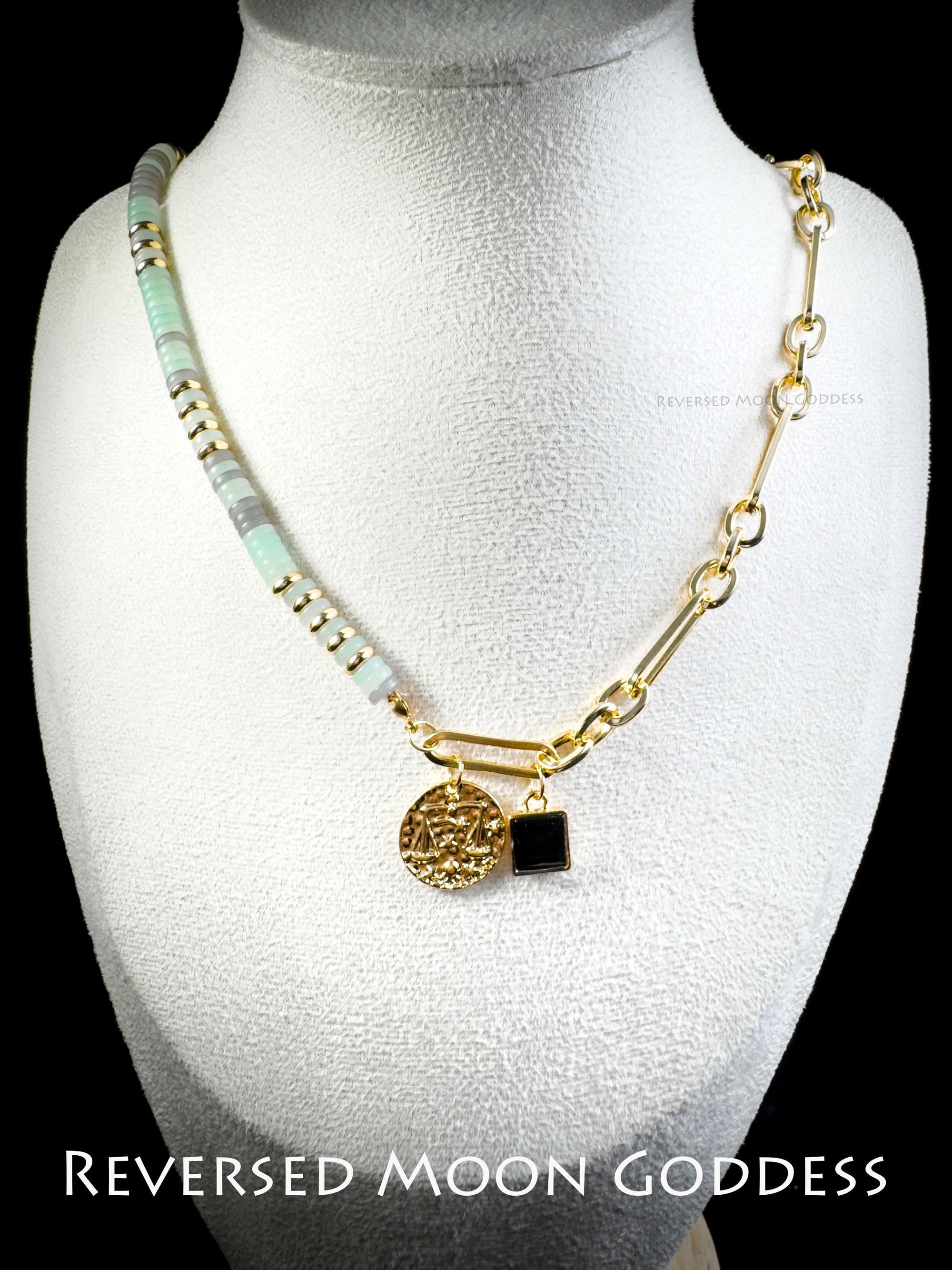 Asymmetric Beaded Bohemian Necklace • Gold-Plated Pendant Beach Bracelet • Vintage Patchwork-Inspired Colorful Statement Jewelry , Best Gift