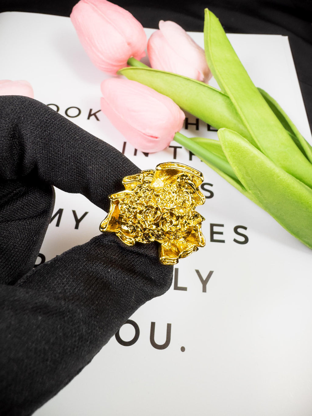 Handmade Gold-Plated Eternal Flower Ornament: Blooming Bouquet Keepsake