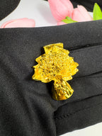 Handmade Gold-Plated Eternal Flower Ornament: Blooming Bouquet Keepsake